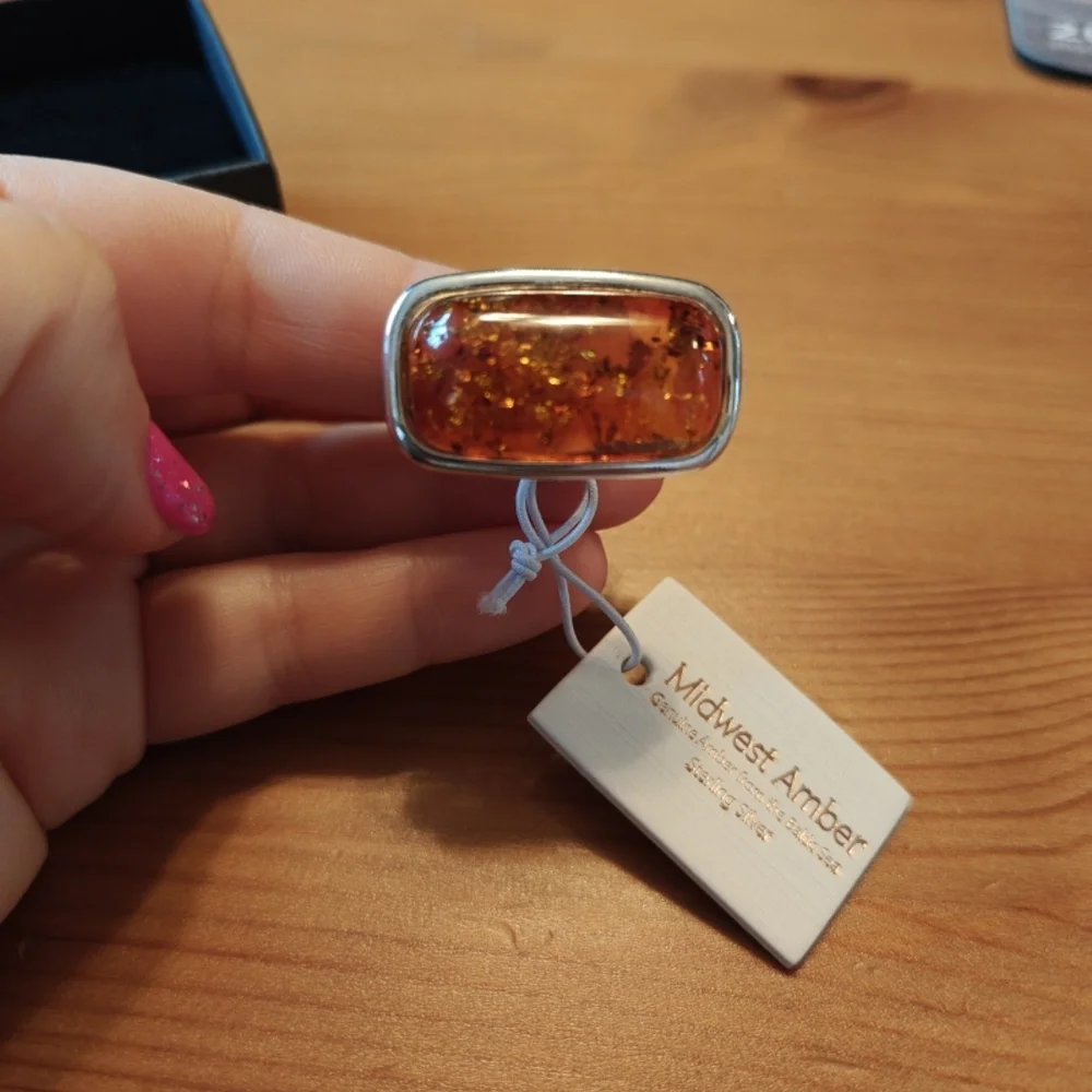 925 Midwest Amber Ring - Picture 8 of 16